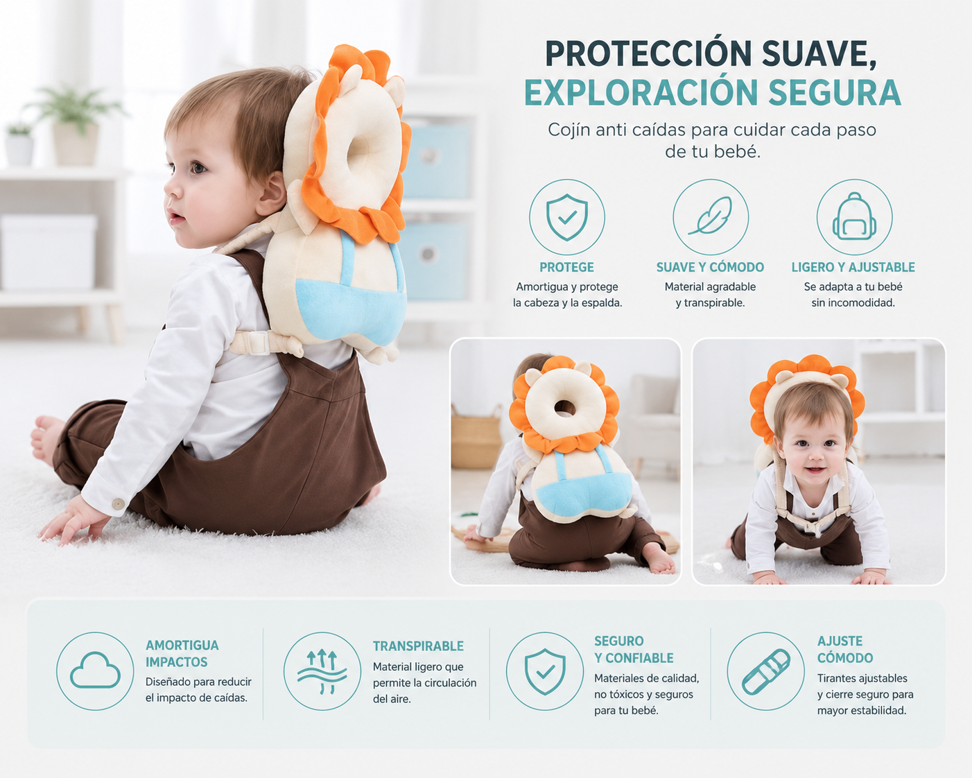 Cojín anti caídas para bebés