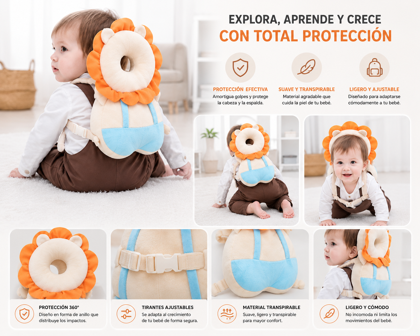 Cojín anti caídas para bebés