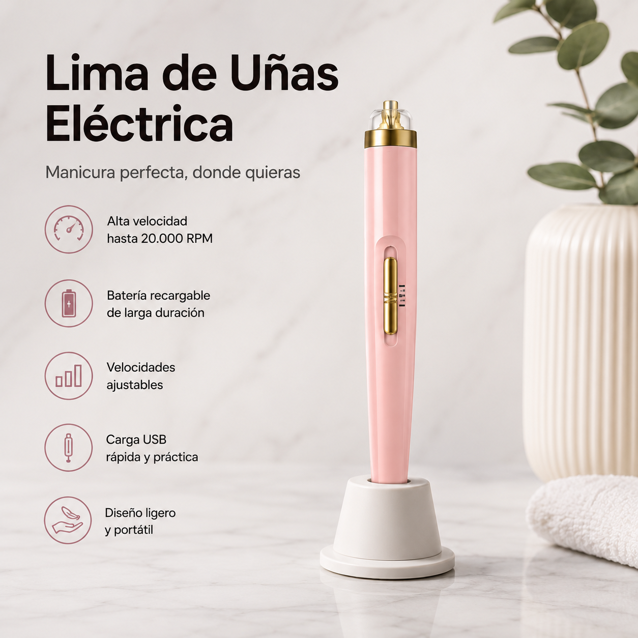 Lima de uñas eléctrica