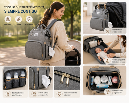 Mochila Cambiador Bebés Multifunción