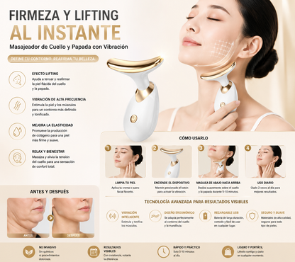 Masajeador cuello y papada con vibración