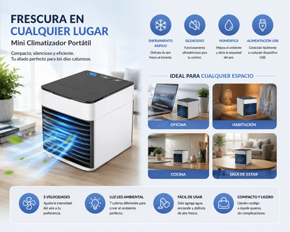 Mini Climatizador Portátil