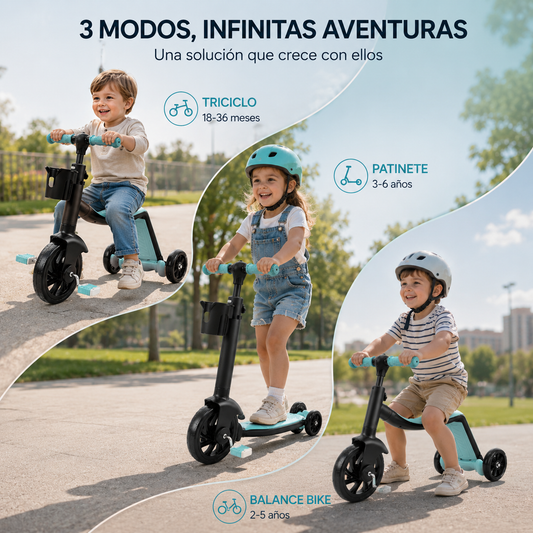 Patín Scooter 3 en 1