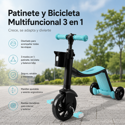 Patín Scooter 3 en 1